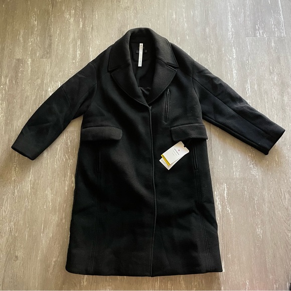 Lululemon Wool Long Coat - Black MSRP $498 - Picture 2 of 11